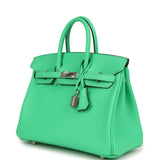 Hermes Birkin 25 Vert Comics Swift Palladium Hardware - Thumbnail View 5