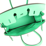 Hermes Birkin 25 Vert Comics Swift Palladium Hardware - Thumbnail View 8
