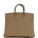 Pre-owned Hermes Birkin 25 Beige Marfa Togo Gold Hardware
