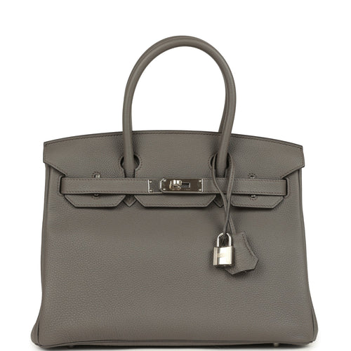 Hermes Birkin 30 Etain Togo Palladium Hardware