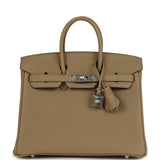 Hermes Birkin 25 Beige Marfa Togo Palladium Hardware