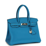 Hermes Birkin 30 Bleu Zanzibar Verso Togo Palladium Hardware - Thumbnail View 2