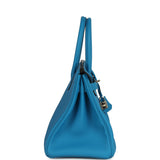 Hermes Birkin 30 Bleu Zanzibar Verso Togo Palladium Hardware - Thumbnail View 3