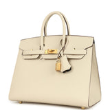 Hermes Special Order (HSS) Birkin Sellier 25 Craie Verso Epsom Brushed Gold Hardware - Thumbnail View 5