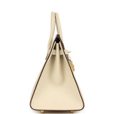 Hermes Special Order (HSS) Birkin Sellier 25 Craie Verso Epsom Brushed Gold Hardware - Thumbnail View 3