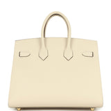 Hermes Special Order (HSS) Birkin Sellier 25 Craie Verso Epsom Brushed Gold Hardware - Thumbnail View 4