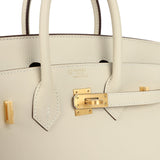 Hermes Special Order (HSS) Birkin Sellier 25 Craie Verso Epsom Brushed Gold Hardware - Thumbnail View 7