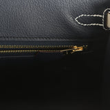 Hermes Special Order (HSS) Birkin Sellier 25 Craie Verso Epsom Brushed Gold Hardware - Thumbnail View 8