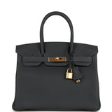 Hermes Birkin 30 Ardoise Togo Gold Hardware