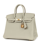 Hermes Birkin 25 Gris Perle Togo Gold Hardware