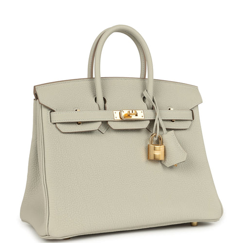Hermes Birkin 25 Gris Perle Togo Gold Hardware