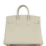 Hermes Birkin 25 Gris Perle Togo Gold Hardware
