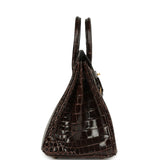Hermes Birkin 25 Macassar Shiny Porosus Crocodile Gold Hardware