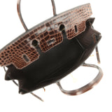 Hermes Birkin 25 Macassar Shiny Porosus Crocodile Gold Hardware