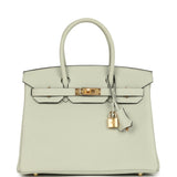 Hermes Birkin 30 Gris Neve Togo Gold Hardware