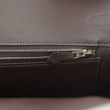 Pre-owned Hermes Birkin 35 Chocolate Togo Palladium Hardware