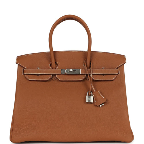 Hermes Birkin 35 Gold Togo Palladium Hardware
