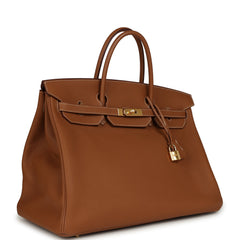 Pre-owned Hermes Birkin 40 Gold Togo Gold Hardware