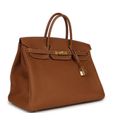 Pre-owned Hermes Birkin 40 Gold Togo Gold Hardware