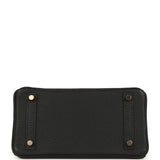 Pre-owned Hermes Birkin 25 Black Togo Rose Gold Hardware