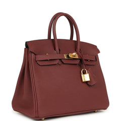 Hermes Birkin 25 Rouge H Togo Gold Hardware