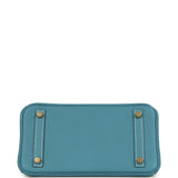 Hermes Birkin 25 Blue Jean Togo Gold Hardware