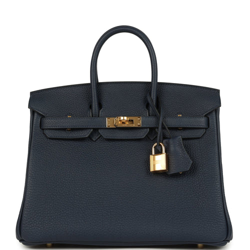 Hermes Birkin 25 Bleu Abysse Togo Gold Hardware