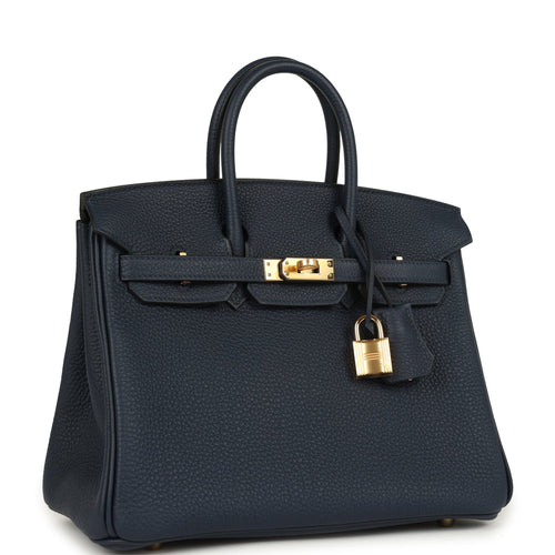 Hermes Birkin 25 Bleu Abysse Togo Gold Hardware