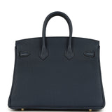 Hermes Birkin 25 Bleu Abysse Togo Gold Hardware