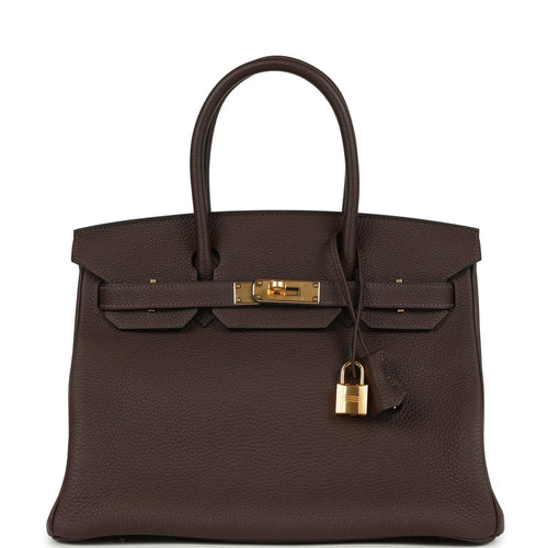 Hermes Birkin 30 Chocolate Togo Gold Hardware