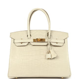 Hermes Birkin 30 Beton Matte Alligator Gold Hardware - Thumbnail View 1
