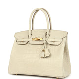 Hermes Birkin 30 Beton Matte Alligator Gold Hardware - Thumbnail View 5