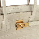 Hermes Birkin 30 Beton Matte Alligator Gold Hardware - Thumbnail View 7
