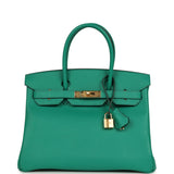Hermes Birkin 30 Vert Jade Epsom Gold Hardware