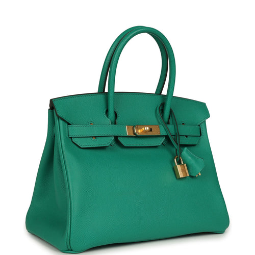 Hermes Birkin 30 Vert Jade Epsom Gold Hardware