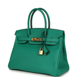 Hermes Birkin 30 Vert Jade Epsom Gold Hardware