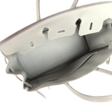 Pre-owned Hermes Birkin 25 Gris Caillou Grizzly and Gris Meyer Swift Palladium Hardware