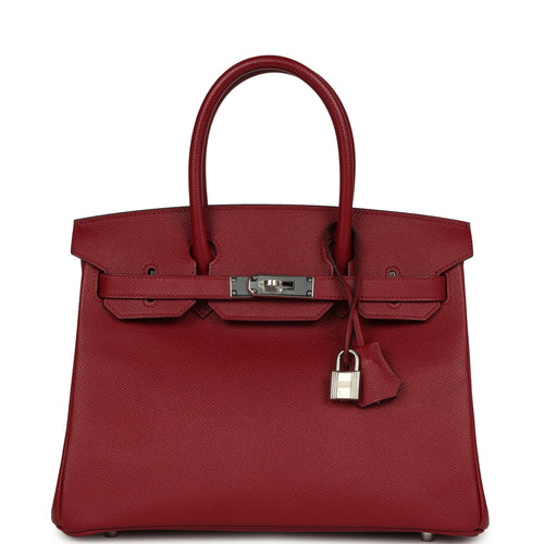 Hermes Birkin 30 Rouge Grenat Epsom Palladium Hardware