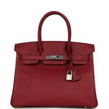 Hermes Birkin 30 Rouge Grenat Epsom Palladium Hardware