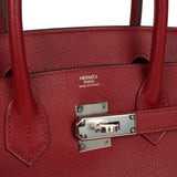 Hermes Birkin 30 Rouge Grenat Epsom Palladium Hardware