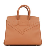 Hermes Birkin Shadow 25 Gold Swift Palladium Hardware