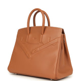 Hermes Birkin Shadow 25 Gold Swift Palladium Hardware