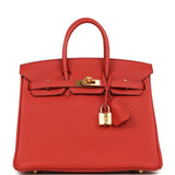 Hermes Birkin 25 Vermillion Togo Gold Hardware - Thumbnail View 1