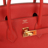 Hermes Birkin 25 Vermillion Togo Gold Hardware - Thumbnail View 7