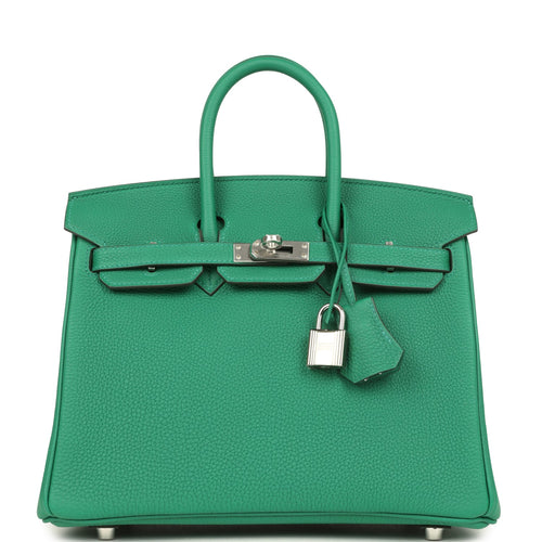 Hermes Birkin 25 Vert Vertigo Togo Palladium Hardware