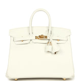Hermes Birkin 25 New White Swift Gold Hardware - Thumbnail View 1