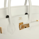 Hermes Birkin 25 New White Swift Gold Hardware - Thumbnail View 7