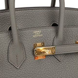 Hermes Birkin 25 Etain Togo Gold Hardware