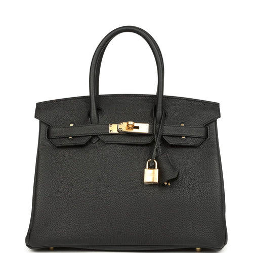Hermes Birkin 30 Black Togo Gold Hardware