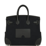 Hermes Birkin 25 Cargo Black Toile Goeland and Black Swift Palladium Hardware